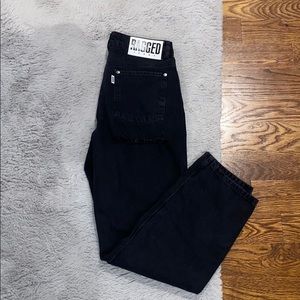 Ragged priest  butt cut black jeans! New